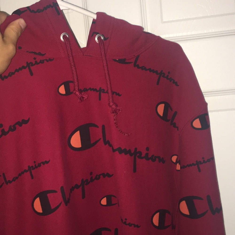 Red Champion hoodie